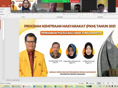 Tingkatkan Kecerdasan Anak Penyandang Tuna Grahita, Dosen UNM Pakai Metode Permainan Puzzle