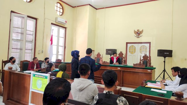 Sidang Praperadilan dugaan penganiayaan di PN Makassar.