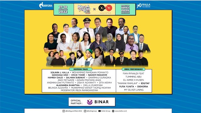 Kolabirasi BINAR-Kalla Youth Fest 2022.