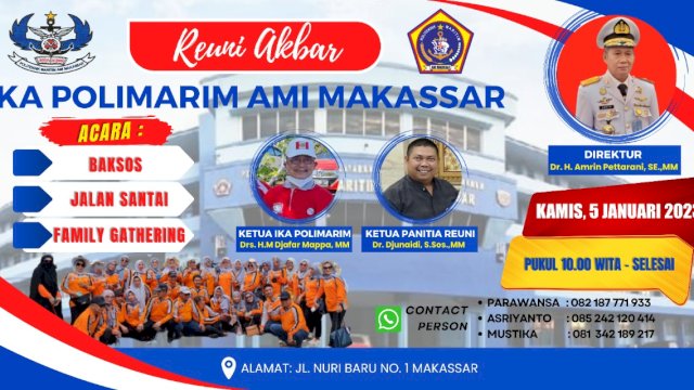 IKA Polimarim AMI Makassar Bakal Gelar Reuni Akbar 5 Januari 2023