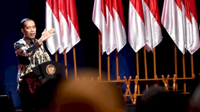 Presiden Joko Widodo saat hadiri Rakornas dan Forkopimda di Sentul, Bogor.