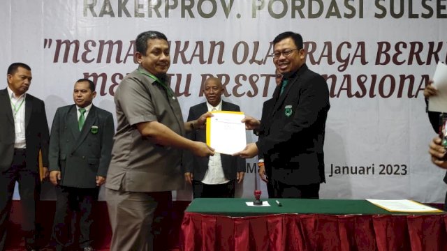 Anggota DPRD Kota Makassar, Azwar resmi jadi Ketua PP Pordasi Kota Makassar.
