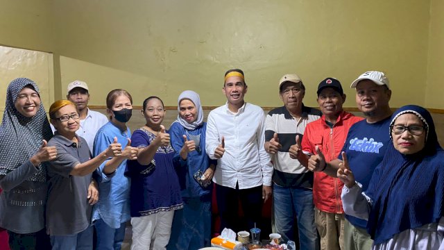 Rudianto Lallo menghadiri undangan masyarakat Mariso dukungan maju ke Pilwali Makassar.