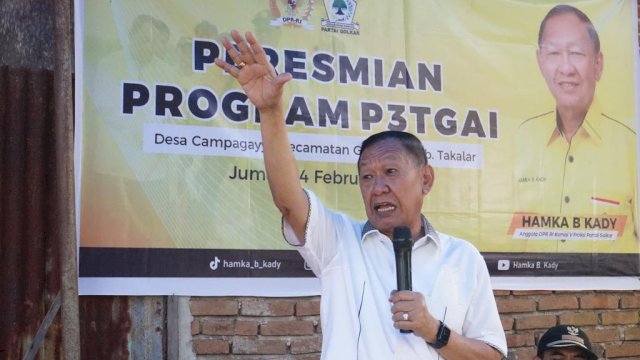 Reses di Takalar, Hamka B Kady Resmikan Program Padat Karya di Tiga Desa Sekaligus