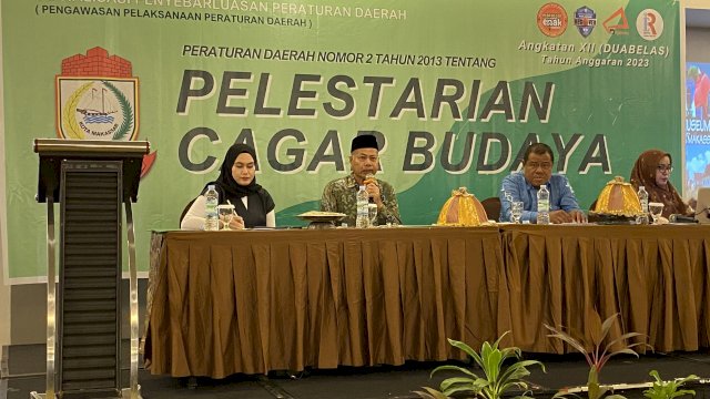 Legislator Makassar, Abdul Wahid saat menggelar Sosialisasi Perda Pelestarian Cagar Budaya.