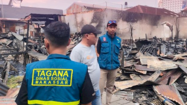 Dinas Sosial Makassar Dirikan Dapur Umum di Lokasi Bencana Kebakaran Banta-bantaeng