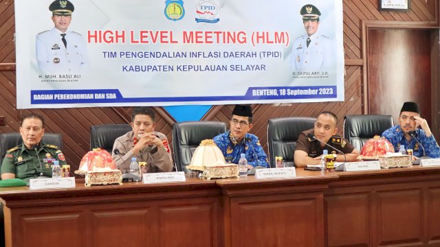 Rapat High Level Meeting Tim Pengendali Inflasi Daerah Kepulauan Selayar Dipimpin Wakil Bupati