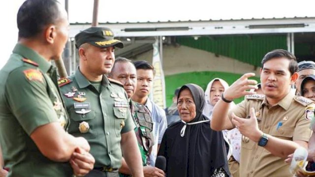 Camat Mamajang Dampingi Pangdam Hasanuddin Tinjau Pembuatan Sumur Bor di Asrama Militer Mattoanging
