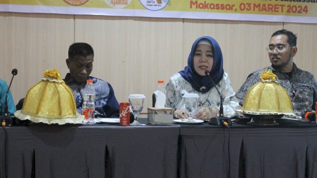 Legislator Makassar, Nurul Hidayat saat memberikan sambutan di acara Sosper Pendidikan Baca Tulis Al-Qur'an.