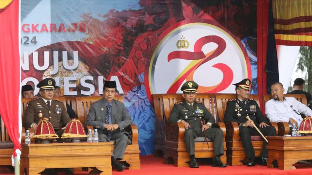 Wabup Saiful Arif Bersama Unsur Forkopimda Selayar Hadiri Peringatan Hut Bhayangkara Ke-78