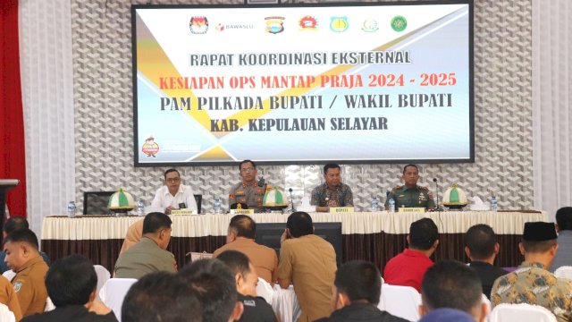 Rapat Koordinasi Eksternal Operasi Mantap Praja Dihadiri Bupati Kepulauan Selayar