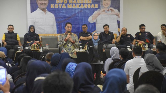 Seto-Rezki Bakar Semangat Tim dan Relawan Nasdem Makassar Menangkan Pilwali 2024