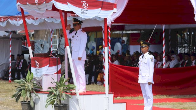 Upacara Peringatan Hut Ke 79 RI Di Kep. Selayar Berjalan Lancar, Bupati Basli Ali Haturkan Terima Kasih