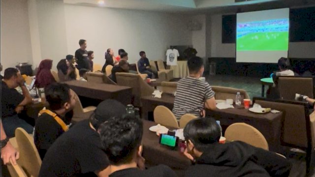 Dozer Sulsel Nobar Bahrain vs Timnas, 2 Gol Indonesia Pertanda Baik