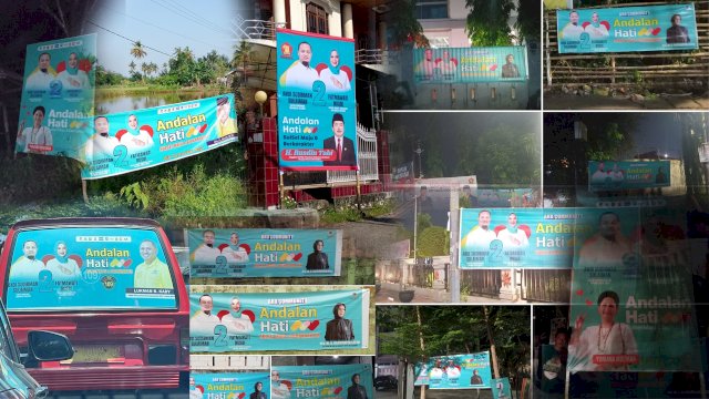 63 Legislator Sulsel Bergerak Masif Pasang Baliho Andalan Hati di Dapil Masing-masing