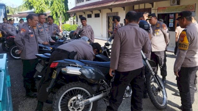 Polres Selayar Lakukan Pemeriksaan Kendaraan Dinas Samapta, Tekankan Pemeliharaan