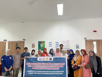 Gandeng Klinik Pratama Unhas Baraya, Unsa Makassar Gelar PKM Pemeriksaan Kesehatan Gratis