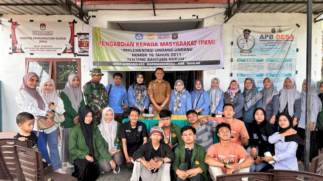 Duet Dosen Hukum dan Teknik Unsa Makassar Gelar PKM di Desa Soreang Takalar