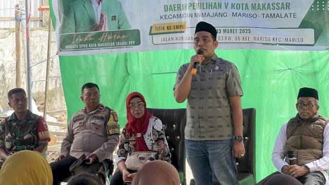 Reses di Mariso, Irwan Hasan Serap Aspirasi Warga Soal Drainase Hingga Bansos
