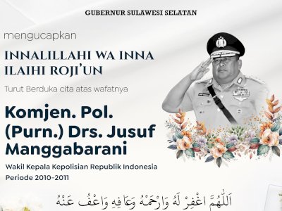 Gubernur Sulsel Sampaikan Duka Cita atas Wafatnya Mantan Wakapolri Komjen Pol (Purn) Jusuf Manggabarani