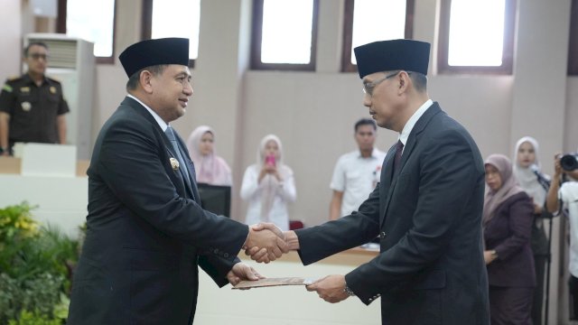 Munafri Arifuddin Lantik Andi Zulkifli Nanda Jadi Sekda Kota Makassar