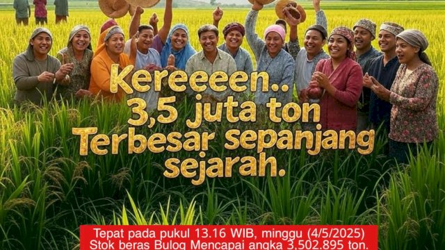 Serapan Beras Bulog Januari&ndash;Mei Tertinggi dalam 57 Tahun, Tanpa Impor