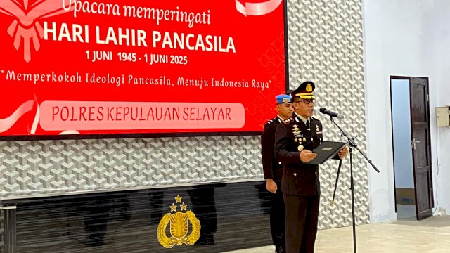 Irup Harlah Pancasila 2025, Kapolres Selayar Bacakan Sambutan Kepala BPIP RI
