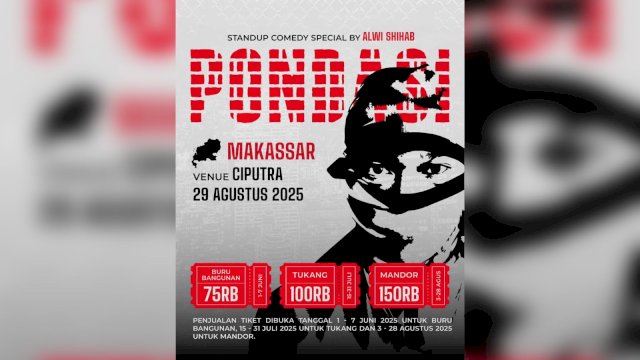 PONDASI: Stand-Up Comedy Spesial Alwi Sihab, Tiket Resmi Dibuka Awal Juni!