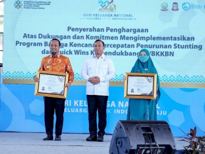 Berhasil Turunkan Angka Stunting, Pemprov Sulsel Raih Penghargaan Quick Wins dari Kemendukbangga/BKKBN