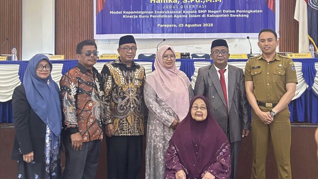 Putra Asli Lekkong Raih Gelar Doktor, Dihadiri Kadis Pendidikan Enrekang