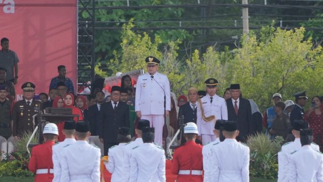 Jadi Inspektur Upacara HUT ke-80 RI di Karebosi, Munafri Sampaikan Pesan Makna Kemerdekaan