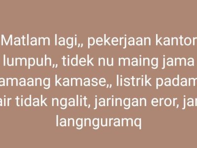 Listrik PLN Tak Kunjung Normal, Ini Salah Satu Keluhan Warga