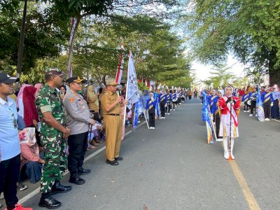 Kapolres Selayar Hadiri dan Pimpin Langsung Pengamanan Lomba Gerak Jalan Indah HUT RI ke-80