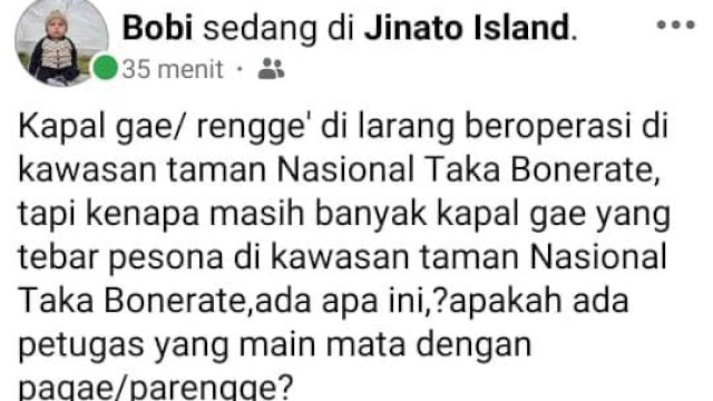 Nelayan Lokal Menonton, Nelayan Luar Berkeliaran di Kawasan Takabonerate