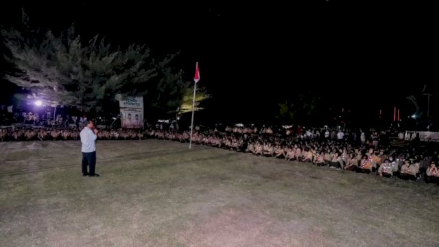 Gubernur Sulsel Semangati Ribuan Pramuka di Malam Puncak Kemah Pendidikan Karakter