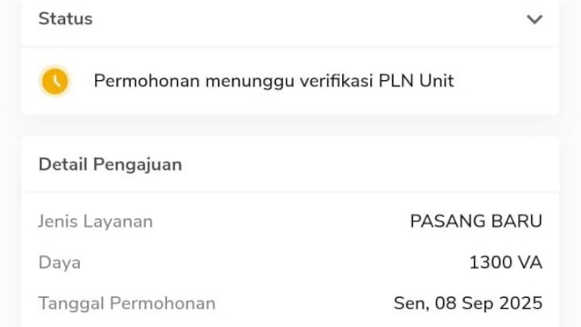 UMKM CFD Lapangan Pemuda Daftar Pemasangan meteran listrik Baru
