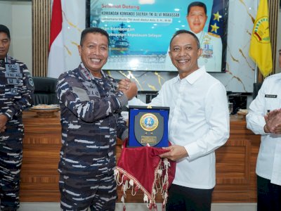 Dankodaeral VI TNI Andi Abdul Aziz Hadiri Kunjungan Kerja di Selayar Bersama Perwira Utama Kodaeral VI