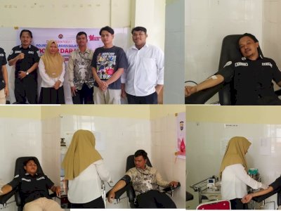 Sambut HUT ke-74 Humas Polri, Humas Polres Selayar Gelar Bakti  Kesehatan Donor Darah