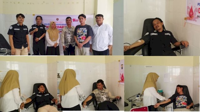 Sambut HUT ke-74 Humas Polri, Humas Polres Selayar Gelar Bakti  Kesehatan Donor Darah