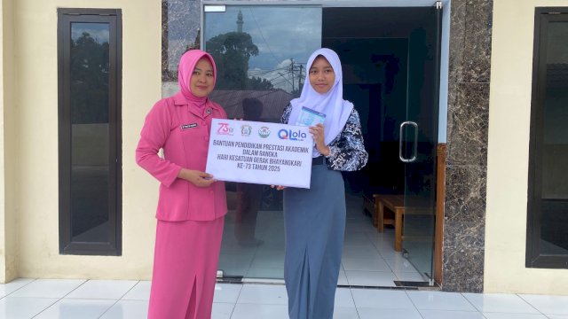 Semarak HKGB ke-73, Bhayangkari Selayar Fasilitasi Bantuan Pendidikan untuk Siswa Berprestasi