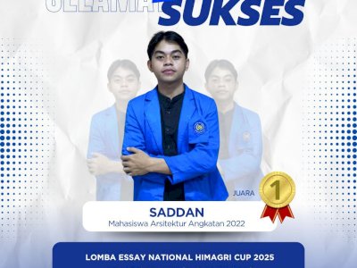 Mahasiswa Asal Kepulauan Selayar Raih Juara 1 Lomba Essay Nasional HIMAGRI Cup 2025