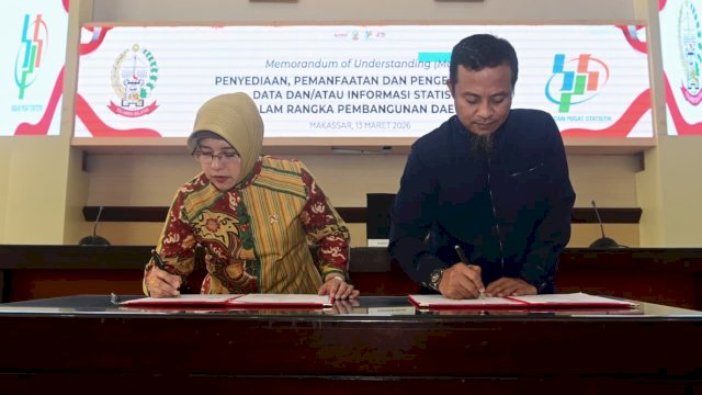 Gubernur Sulsel-Kepala BPS RI Teken MoU Penguatan Data Statistik untuk Dukung Pembangunan Daerah