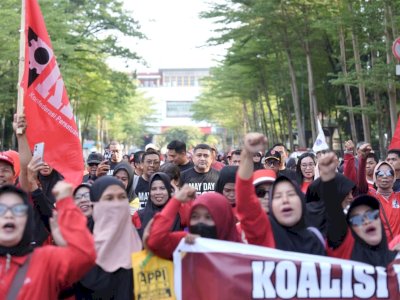 May Day 2026, Munafri-Aliyah Ramaikan Fun Walk Serikat Buruh dan Pekerja