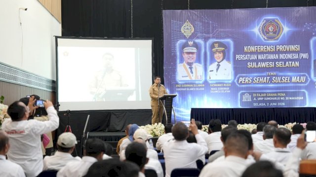 Hadiri Konferensi PWI Sulsel, Appi Tekankan Pentingnya UKW dan Etika Jurnalistik, Jaga Profesionalisme