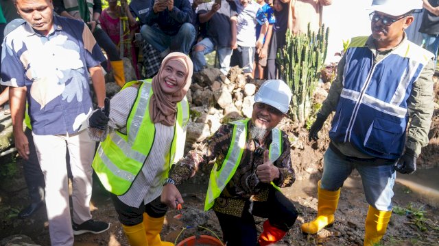 Gubernur Sulsel Ground Breaking Paket 1 MYP Rehabilitasi Daerah Irigasi Apparang Hulu, Dukung Produktivitas Pertanian di Sinjai