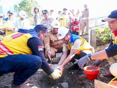 Gubernur Sulsel Ground Breaking Pelebaran Jembatan Sungai Maros A, Perkuat Konektivitas Jalur Trans Sulawesi