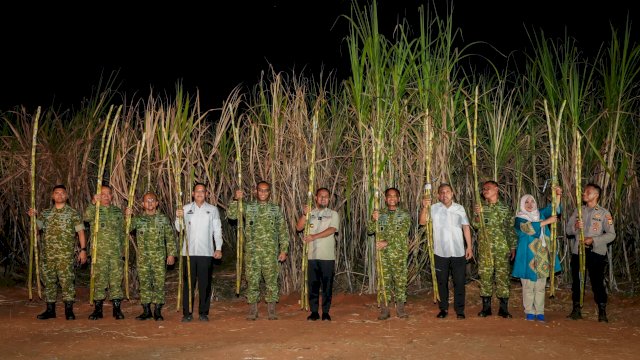 Gubernur Sulsel Hadiri Panen Raya Tebu Bersama TNI, Tegaskan Dukungan pada Program Presiden Prabowo