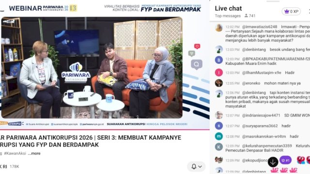 ASN Pemprov Sulsel Ikuti Webinar KPK, Perkuat Strategi Kampanye Antikorupsi Berbasis Konten Lokal