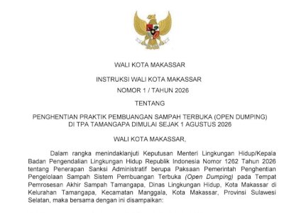 Instruksi Wali Kota: Mulai 1 Agustus, TPA Tamangapa Tak Lagi Terima Sampah Campur